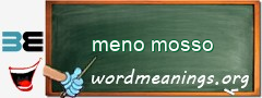 WordMeaning blackboard for meno mosso